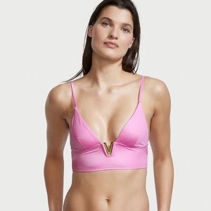 Victoria's Secret V-hardware bikini top NWT